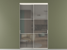 Перегородка Formato внутри проёма 2 створки