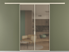 Перегородка Формато вдоль стены 2 створки