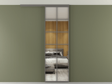 Перегородка Formato вдоль стены на потолок 1 створка