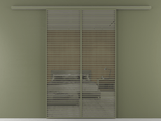 Перегородка Формато вдоль стены 2 створки