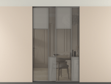 Перегородка Mosaic внутри проёма скрытое крепление в потолок 2 створки