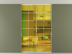 Перегородка Формато внутри проёма скрытое крепление в потолок 2 створки