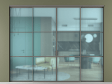 Перегородка Formato внутри проёма 4 створки