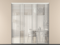 Перегородка Мозаик внутри проёма 3 створки