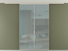 Перегородка Формато вдоль стены на потолок 2 створки