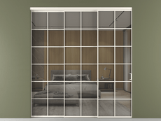 Перегородка Формато внутри проёма 3 створки с синхронным механизмом