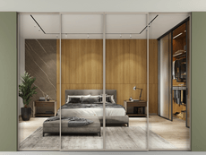 Перегородка Formato внутри проёма скрытое крепление в потолок 4 створки