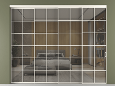 Перегородка Формато внутри проёма 4 створки с синхронным механизмом