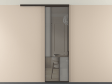 Перегородка Мозаик вдоль стены на потолок 1 створка