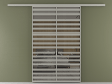 Перегородка Формато вдоль стены 2 створки