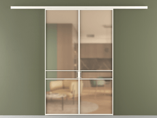 Перегородка Формато вдоль стены 2 створки