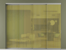 Перегородка Formato внутри проёма 4 створки с синхронным механизмом