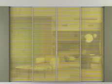 Перегородка Формато внутри проёма скрытое крепление в потолок 4 створки