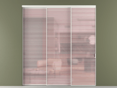 Перегородка Formato внутри проёма 3 створки с синхронным механизмом