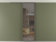 Перегородка Формато вдоль стены на потолок 1 створка