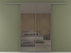 Перегородка Формато вдоль стены 2 створки