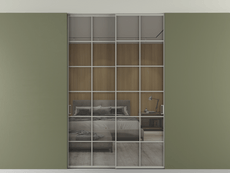 Перегородка Формато внутри проёма скрытое крепление в потолок 2 створки