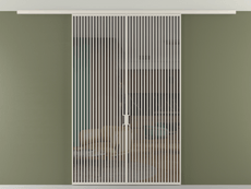 Перегородка Formato вдоль стены на потолок 2 створки