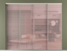 Перегородка Формато внутри проёма 4 створки с синхронным механизмом