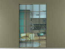 Перегородка Formato внутри проёма двустворчатая