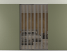 Перегородка Формато внутри проёма скрытое крепление в потолок 2 створки