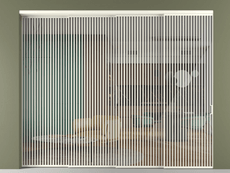 Перегородка Формато внутри проёма 4 створки с синхронным механизмом