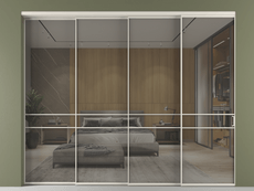 Перегородка Формато внутри проёма 4 створки с синхронным механизмом