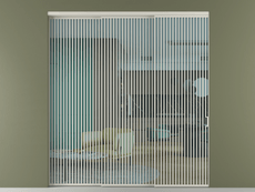 Перегородка Формато внутри проёма 3 створки с синхронным механизмом