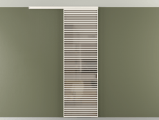 Перегородка Формато вдоль стены на потолок 1 створка