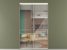 Перегородка Формато внутри проёма 2 створки