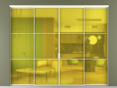 Перегородка Формато внутри проёма 4 створки