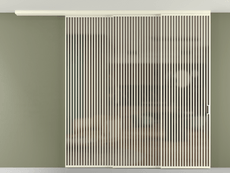 Перегородка Формато вдоль стены на потолок 3 створки с синхронным механизмом