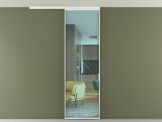 Перегородка Formato вдоль стены на потолок 1 створка