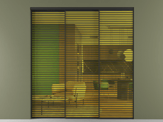 Перегородка Formato внутри проёма 3 створки с синхронным механизмом