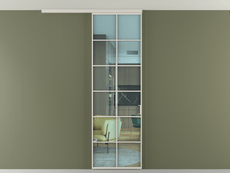 Перегородка Формато вдоль стены на потолок 1 створка