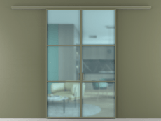 Перегородка Formato вдоль стены двустворчатая