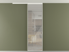 Перегородка Формато вдоль стены на потолок 1 створка