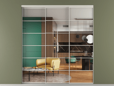 Перегородка Формато внутри проёма 3 створки с синхронным механизмом