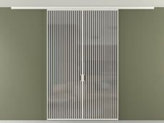 Перегородка Формато вдоль стены на потолок 2 створки