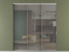 Перегородка Формато внутри проёма 3 створки с синхронным механизмом