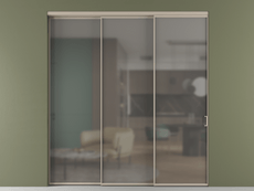 Перегородка Формато внутри проёма 3 створки с синхронным механизмом