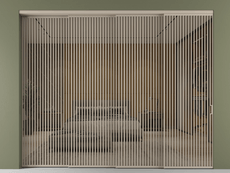 Перегородка Формато внутри проёма 4 створки с синхронным механизмом