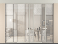 Перегородка Мозаик внутри проёма скрытое крепление в потолок 4 створки