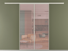 Перегородка Формато вдоль стены 2 створки