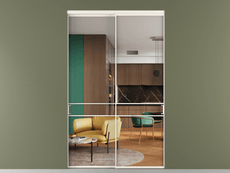 Перегородка Формато внутри проёма 2 створки