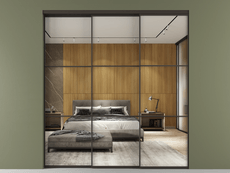 Перегородка Формато внутри проёма 3 створки с синхронным механизмом