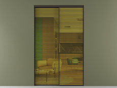 Перегородка Formato внутри проёма 2 створки