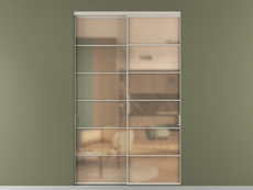 Перегородка Formato внутри проёма 2 створки