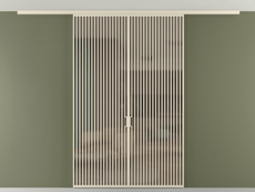 Перегородка Формато вдоль стены на потолок 2 створки