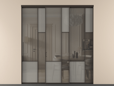 Перегородка Мозаик внутри проёма 3 створки